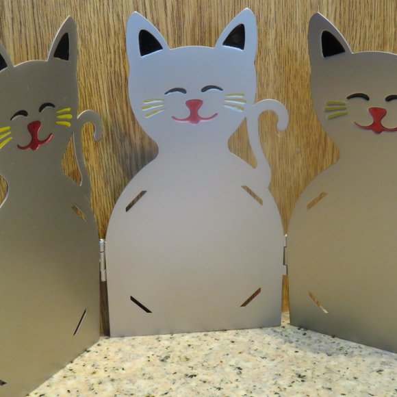 Metal Linked CATS Picture Photos Holder (F37) - Picture 1 of 4